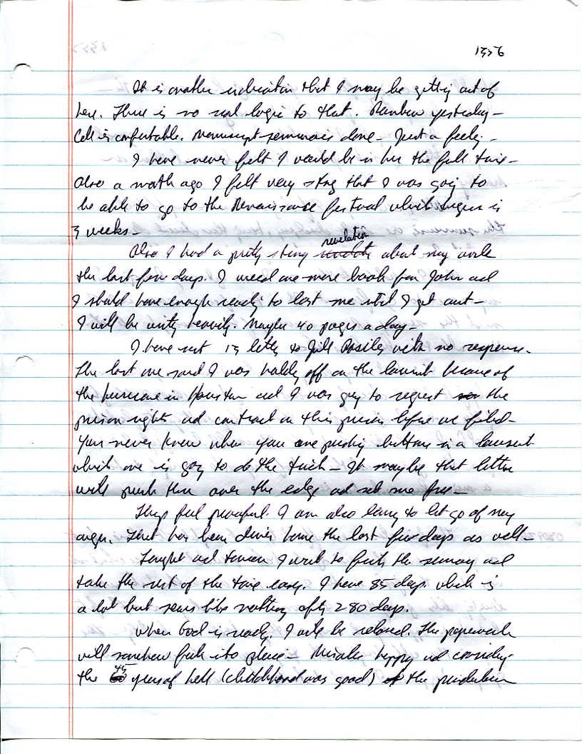 Dr John WorldPeace 2008 Prison Journal